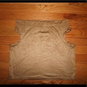 Boohoo A-Line Mini Skirt with Cut-Out